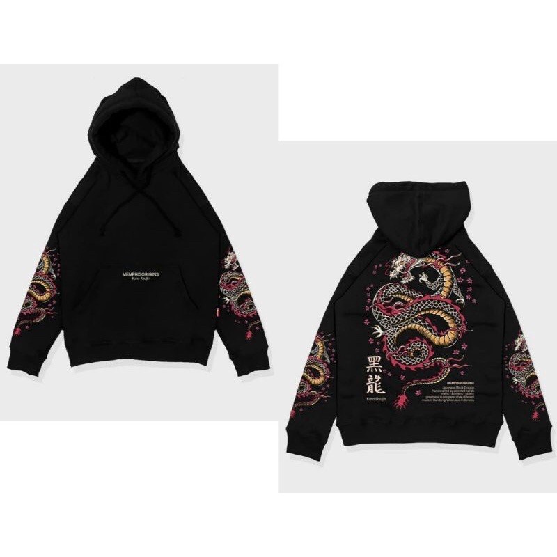 Sweater Hoodie Mempish Naga Kuro-Ryujin/Sweater Hoodie Pria Distro Murah