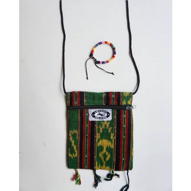 Tas lombok mini ukuran 16x10 cm Motif Lengkap - Tas selempang tenun etnik kecil - tas mini lombok ta