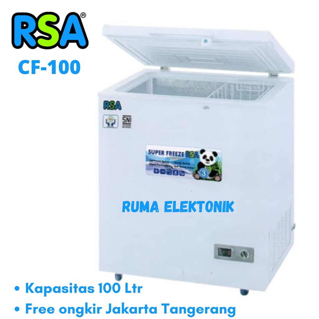 RSA CHEST FREEZER 100 LTR CF-100 / LEMARI PEMBEKU RSA