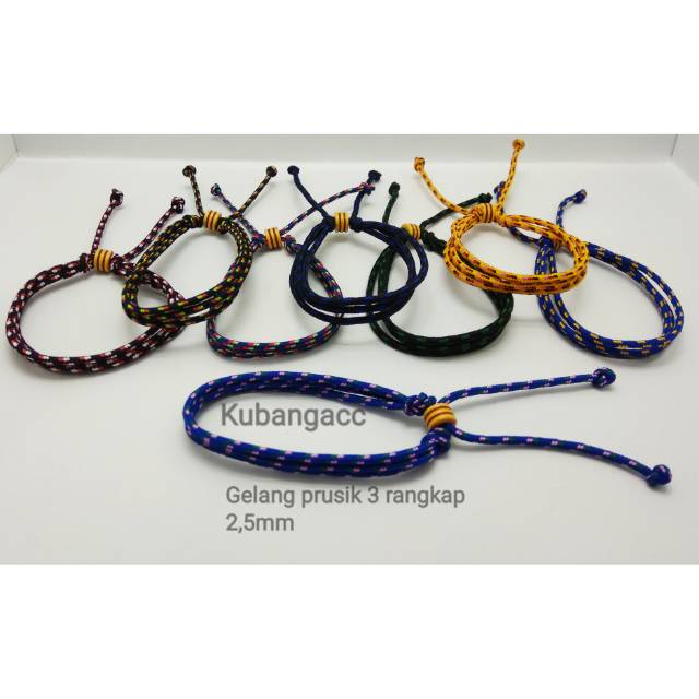 promoooo gelang  prusik 3 rangkap gelang  prusik keren 