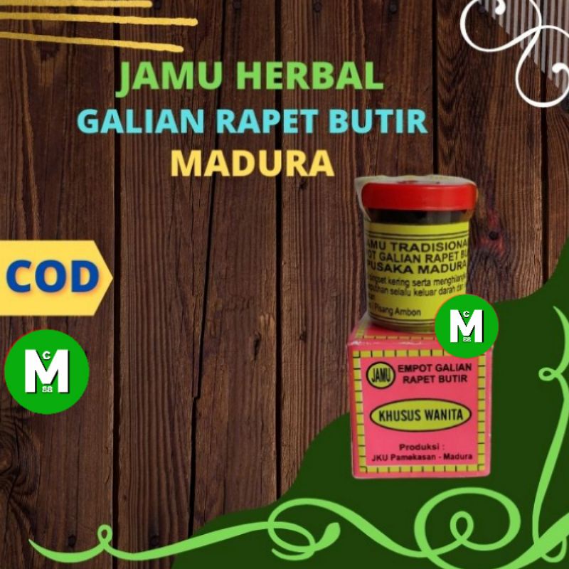 Jamu herbal madura empot galian rapet butir khusus wanita | jamu madura | rapet miss V