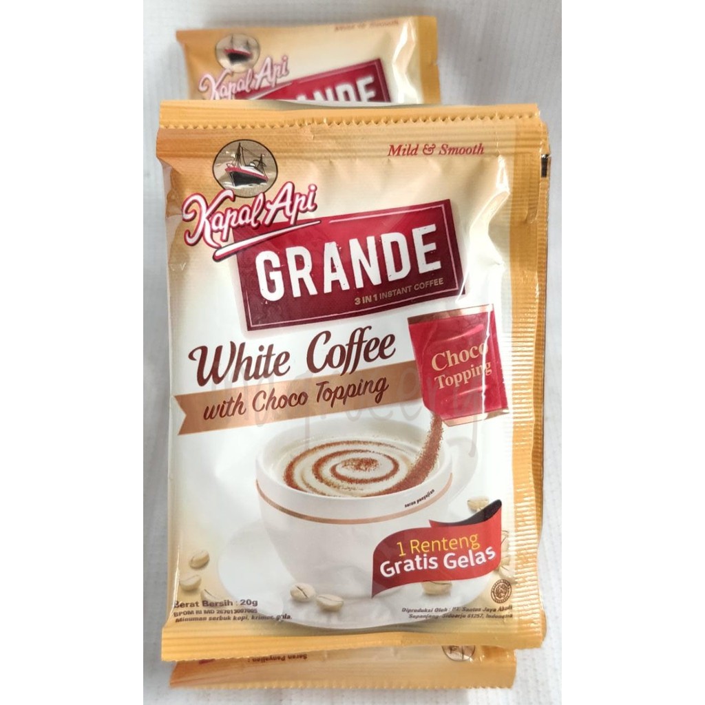 Kapal Api Grande White Coffee 10pcs X 20gr Shopee Indonesia