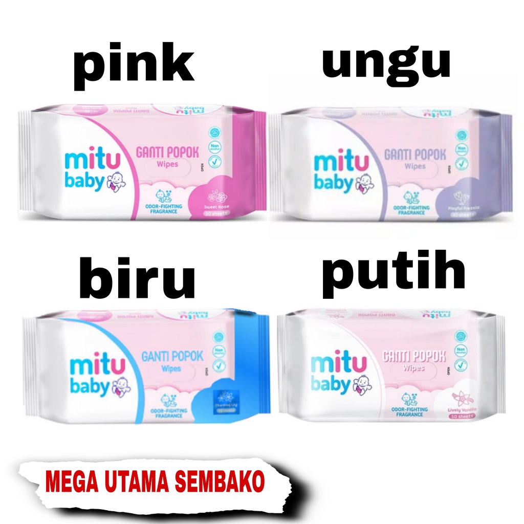 Tisu Basah Bayi Mitu 50 sheets
