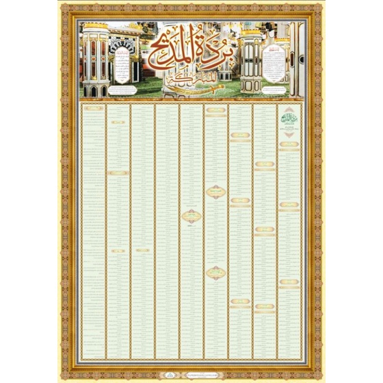 Poster Qoshidah Burdah Al Madih | Dengan Desain Istimewa (Pertama Di Indonesia)