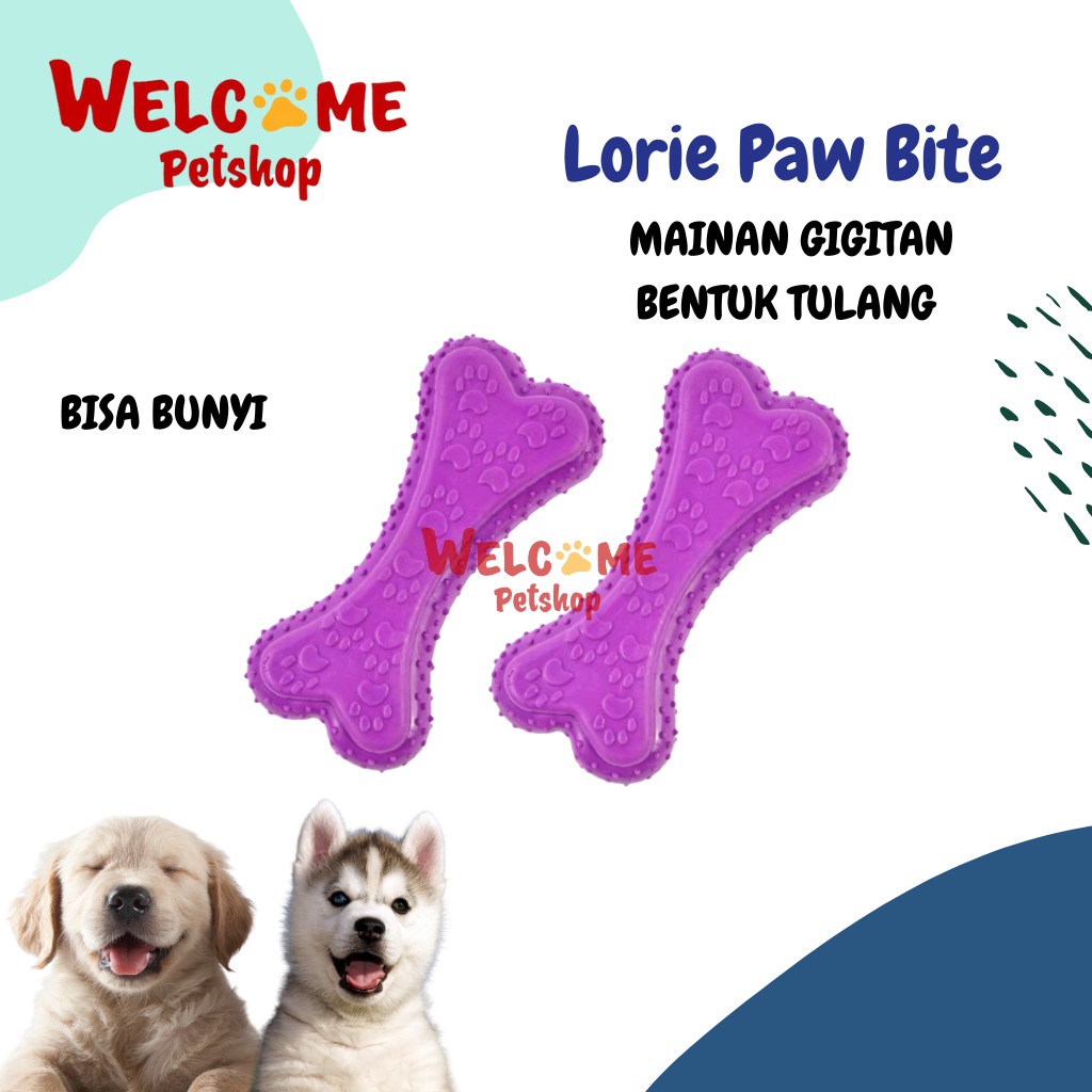 Lorie Paw Bite / Mainan Gigitan Anjing Bunyi Karet Dog Toy