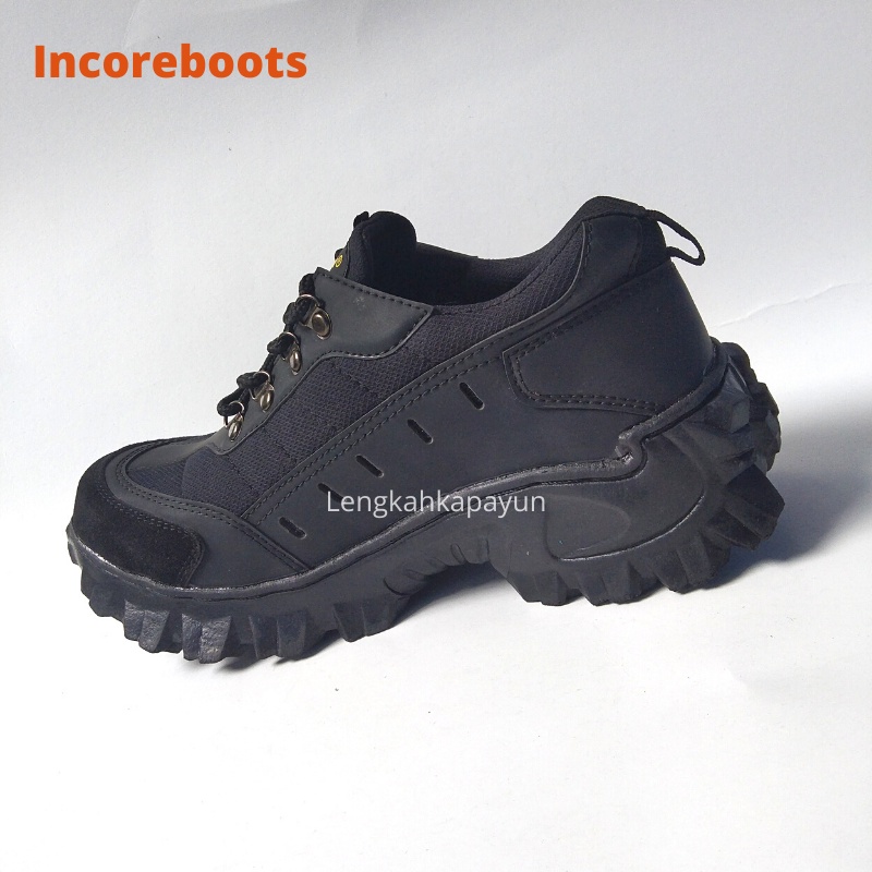 Sepatu Boots Pria Safety Shoes Hitam Kerja Ujung Besi Ukuran Besar Bigsize Jumbo