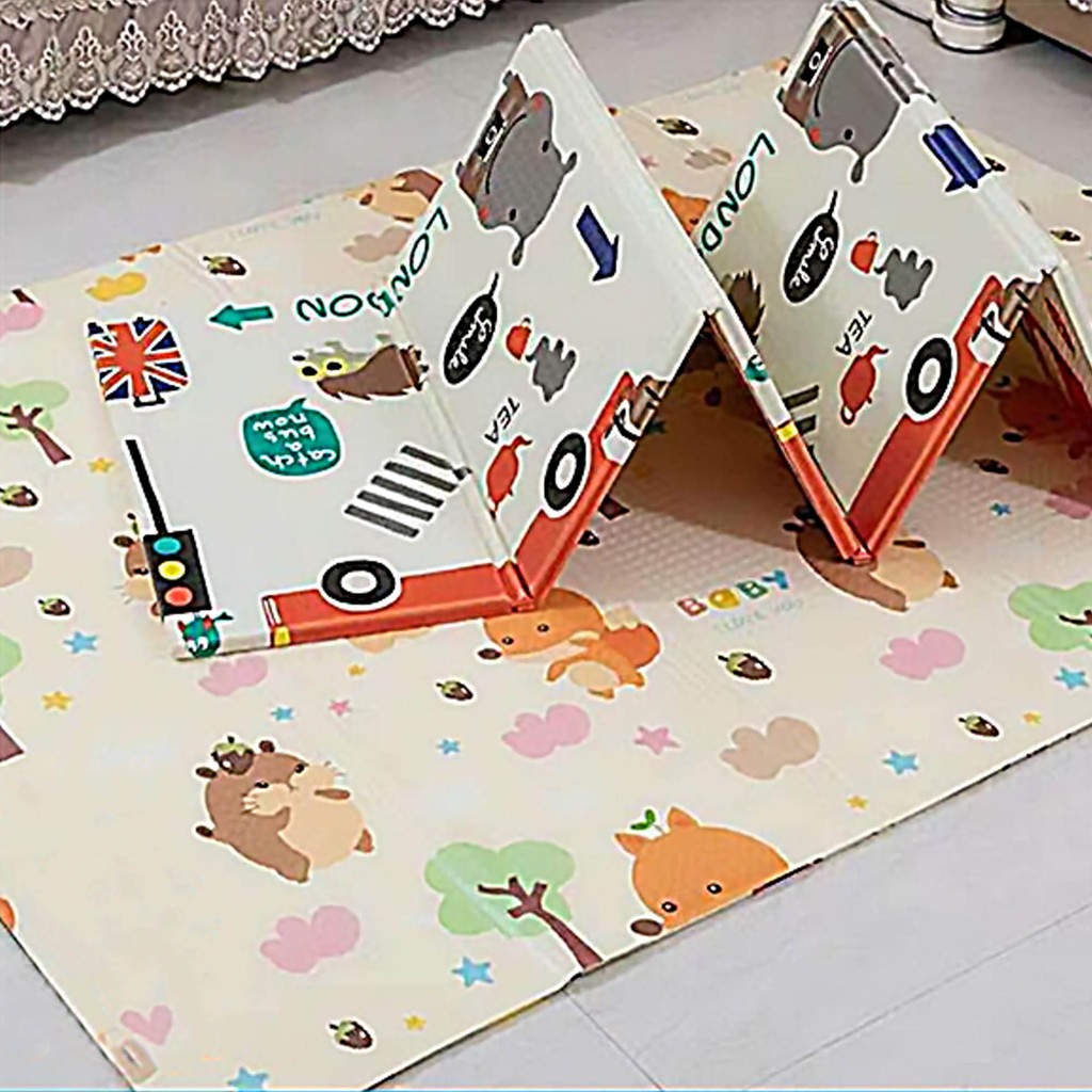 COD-Playmate Kelas Premium Matras Karpet Anak Bayi Bright Crown Playmat Lipat Tikar Lipat Karakter-2