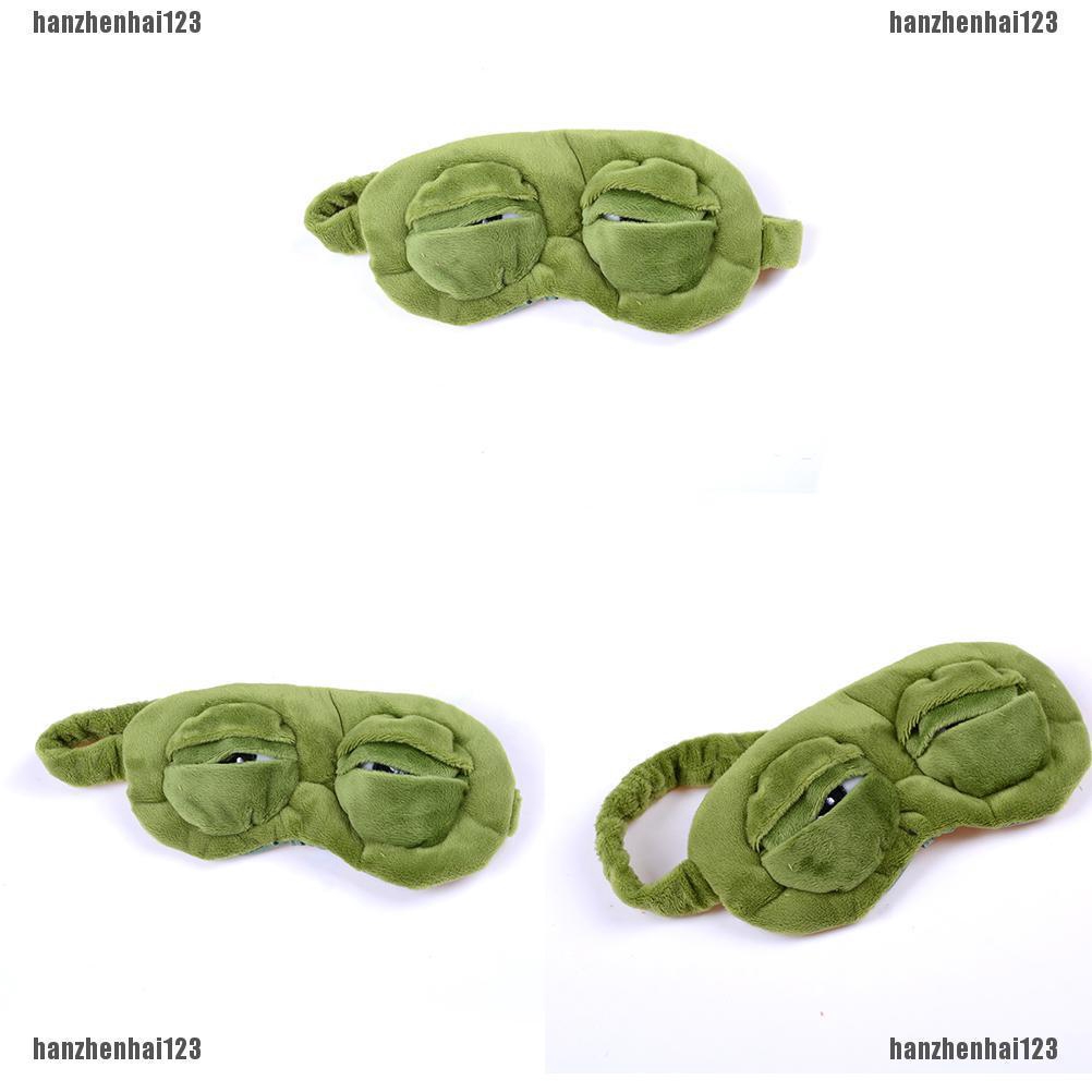 Penutup Mata Desain Kodok Sedih 3D Lucu Untuk Tidur