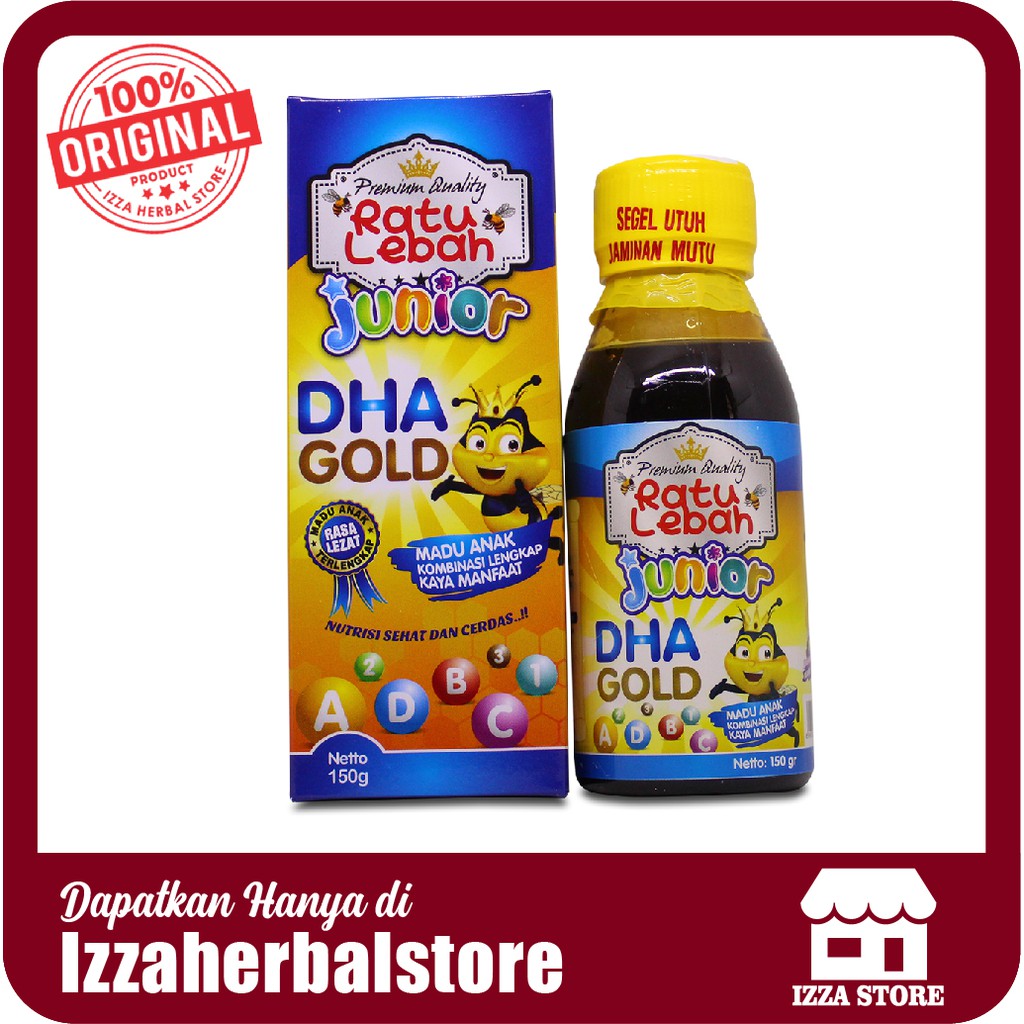 Madu Anak Ratu Lebah JUNIOR DHA GOLD PLUS OMEGA 3 Nutrisi Sehat dan Cerdas Anak Indonesia