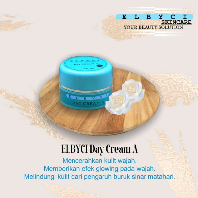 DAY CREAM A Elbyci Double Glowing System Regenerist Krim Siang HC BPOM 10gr original 100%