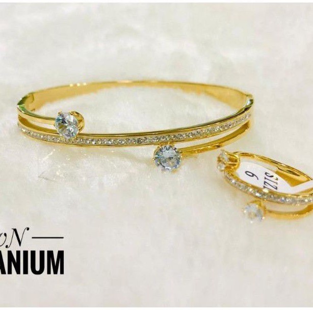 Titanium Set Gelang dan Cincin 441