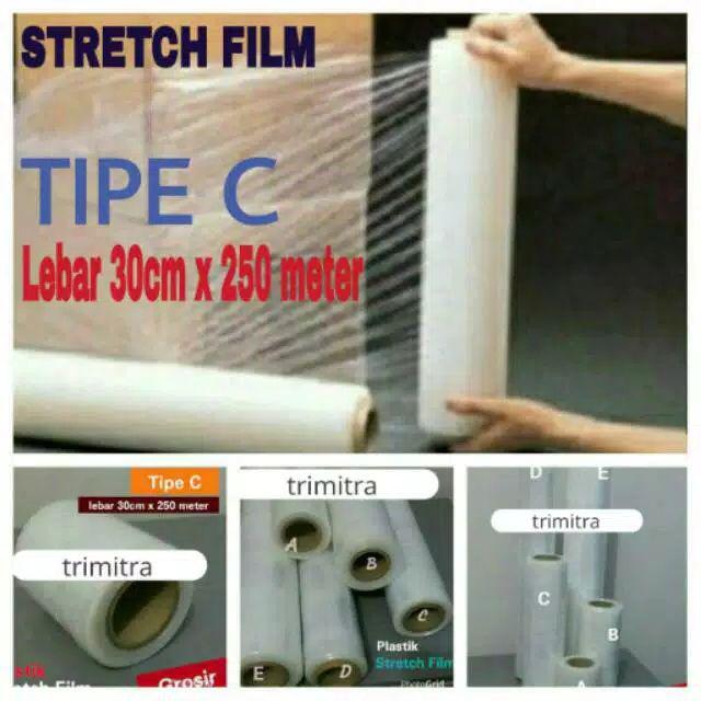 Plastik Stretch Film / Strech Film Wrapping Segel Shrink 30cm X 250mtr