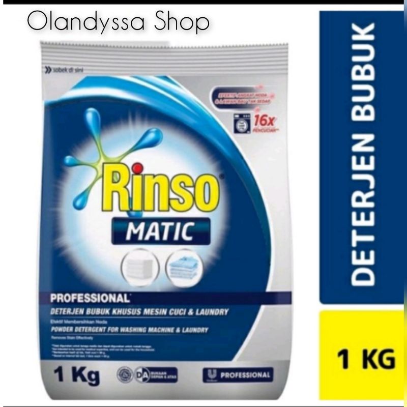 Jual Rinso Matic 1 Kg Deterjen Bubuk 1kg Rinso Matic Murah Shopee Indonesia