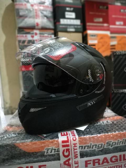 HELM KYT K2RIDER BLACK DOFF DOUBLE VISOR HELM TOURING DOBEL VISOR KYT K2 RIDER HITAM DOFF HELM HJC-6