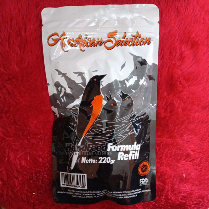 american selection handfeed formula pakan khusus lolohan burung murai kacer pentet poksay whambie