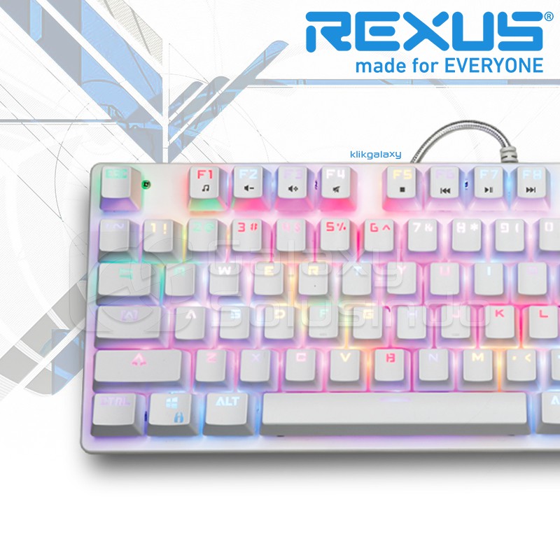 Rexus LEGIONARE MX9 White TKL Mechanical Gaming Keyboard - Red Switch