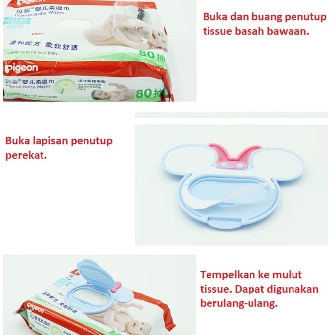 Wet Tissue cover lid tutup tisu basah mickey mini mouse