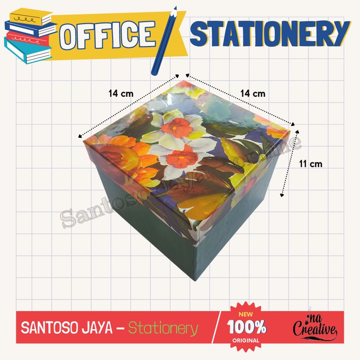 

Kotak Kado INA Motif 14x14x11 cm - Four Shape Gift Box - Kotak Hadiah