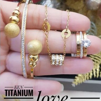 TiTanium set perhiasan wanita R01