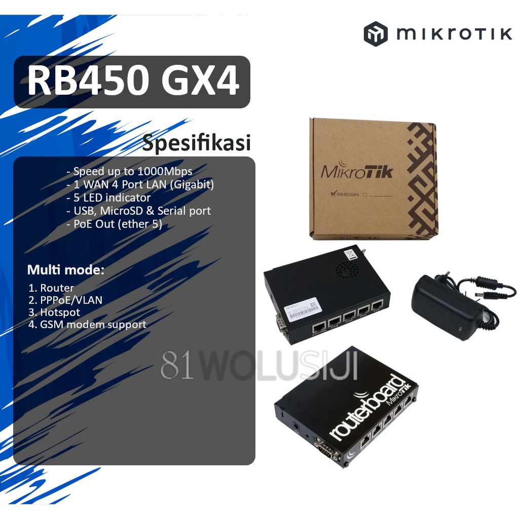 Mikrotik Router Board RB450 GX4 - Router indoor