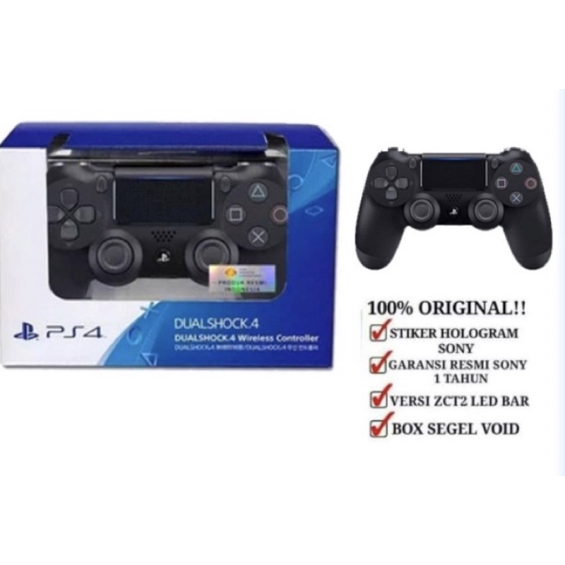 New Segel Dualshock 4 Ps4 Hologram Resmi Garansi 1 Tahun Sony Indonesia Controller Original Playstat