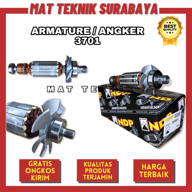 Armature 3701 MT 370 M 2750 / Angker / Rotor NDP Untuk Mesin Trimer Trimmer