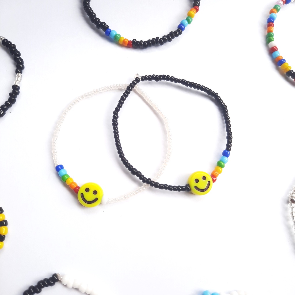 Smile Beads Bracelet, Gelang Persahabatan, Gelang Couple, Happy Bracelet