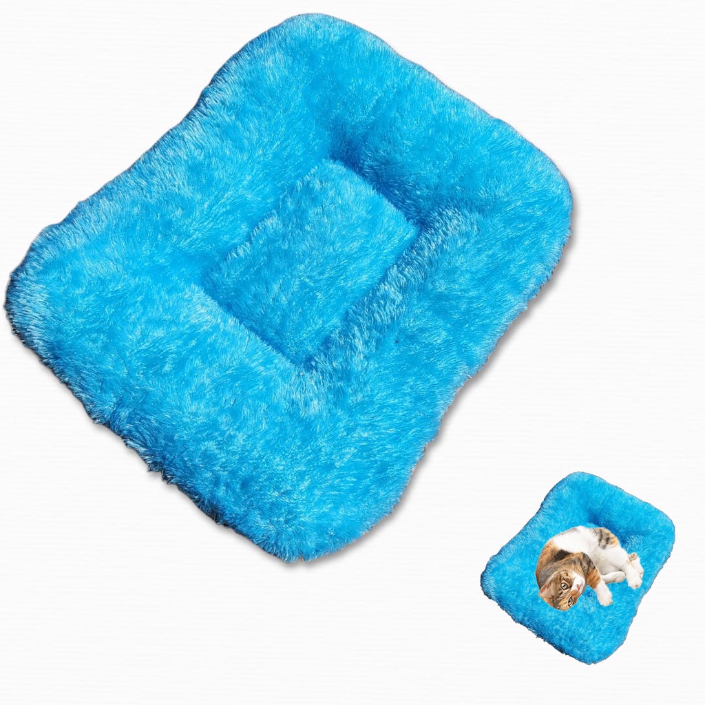 Alas Tidur Kucing/Tempat Tidur Kucing/Ranjang Kucing/Kasur Kucing/Rumah Kucing/Perlengkapan Kucing Dan Hewan/Bantal Kucing/Bantal Hewan/Kandang Murah/Kandang Kucing/Cat Bed/Tempat Kucing-Biru Muda
