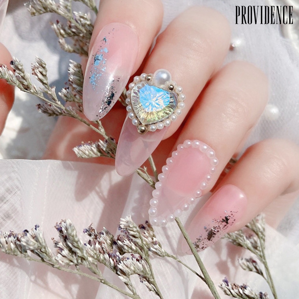 Providence Nail Rhinestone Heart-Shape DIY Alloy Flat Back All-match Nail Decoration Ornament for Beauty