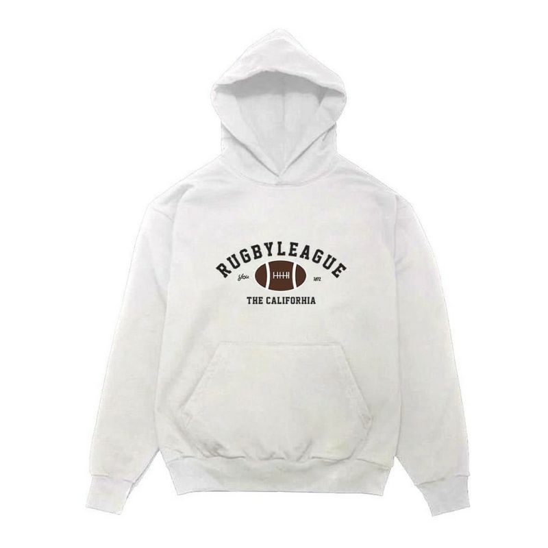 RUGBY LEAGUE SWEATER HOODIE UNISEX FLEECE TEBAL TERBARU'