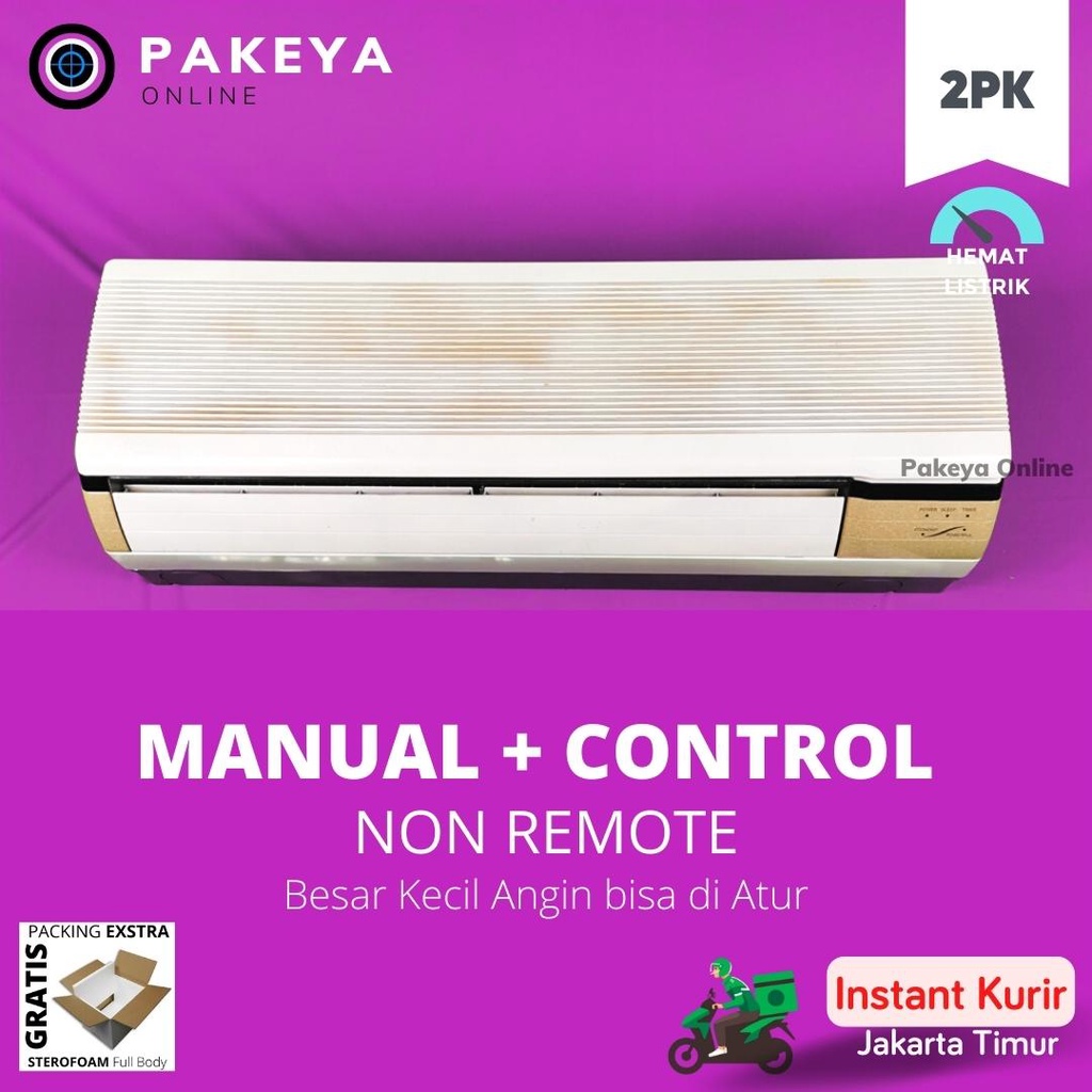 Kipas Angin AC Manual 2PK Non Remote Plus Control Angin