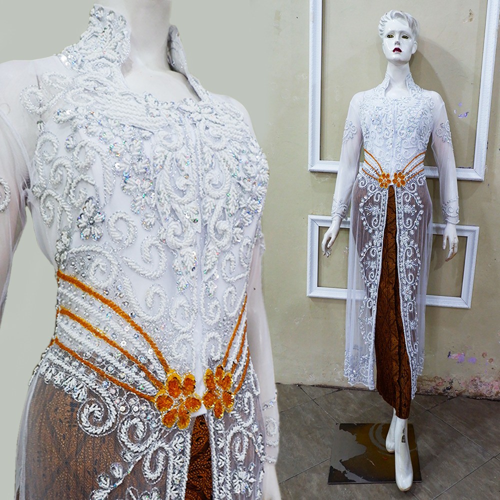 KEBAYA PUTIH PENGANTIN / MODEL KEBAYA MODERN / KEBAYA PENGANTIN AKAD  TERMURAH DI SHOPEE