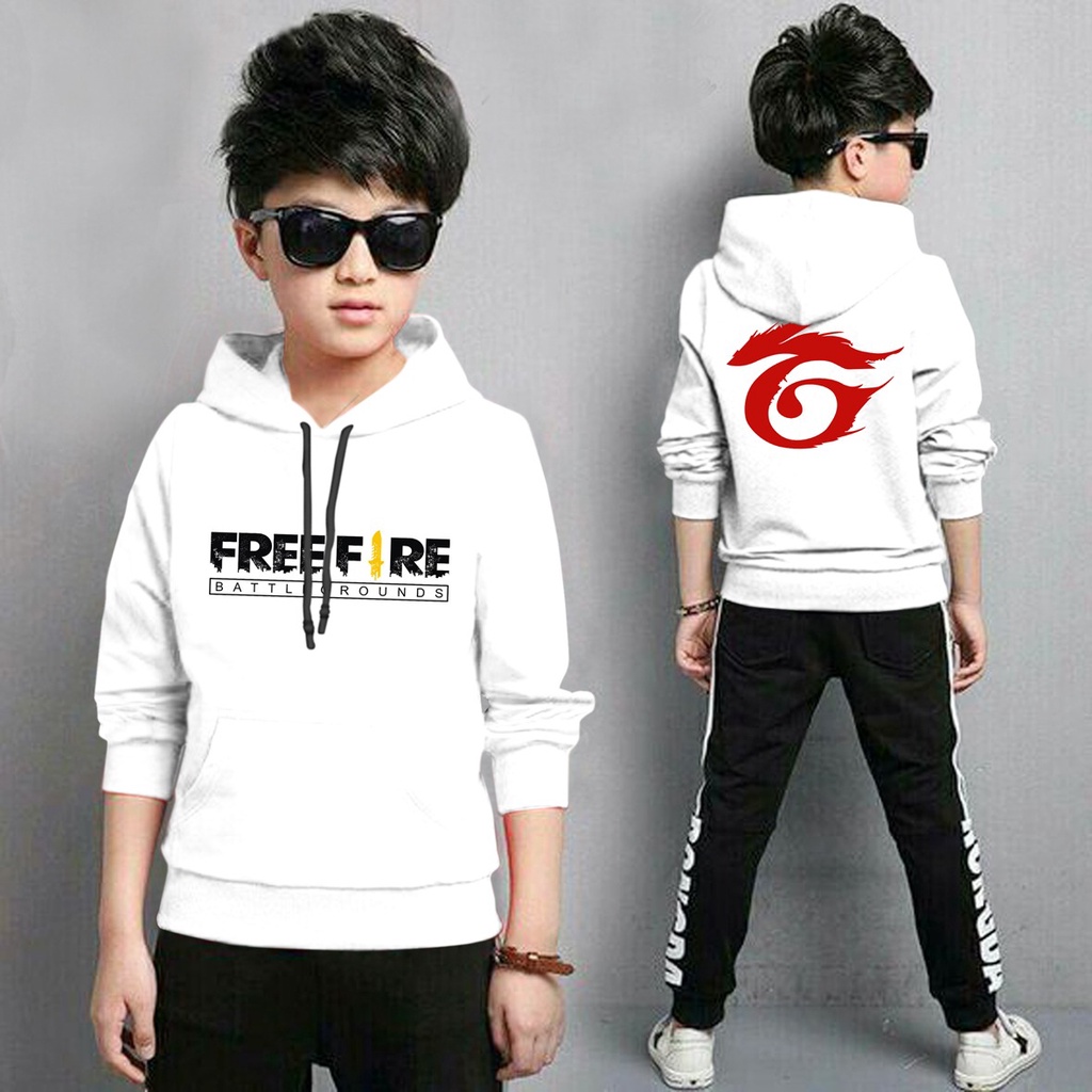 Jaket Anak Laki Laki/Jaket Anak Terbaru/Hoodie Anak Garena Anak Gaming Bahan Fleece Tebal 4-11 TAHUN