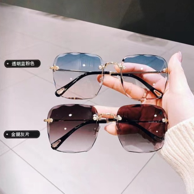 Rowling(Ka-130)  Sunglasses  Kacamata Hitam Kotak No frame  Titanium Women Sunglasses New Arrival Import Kacamata Fashion