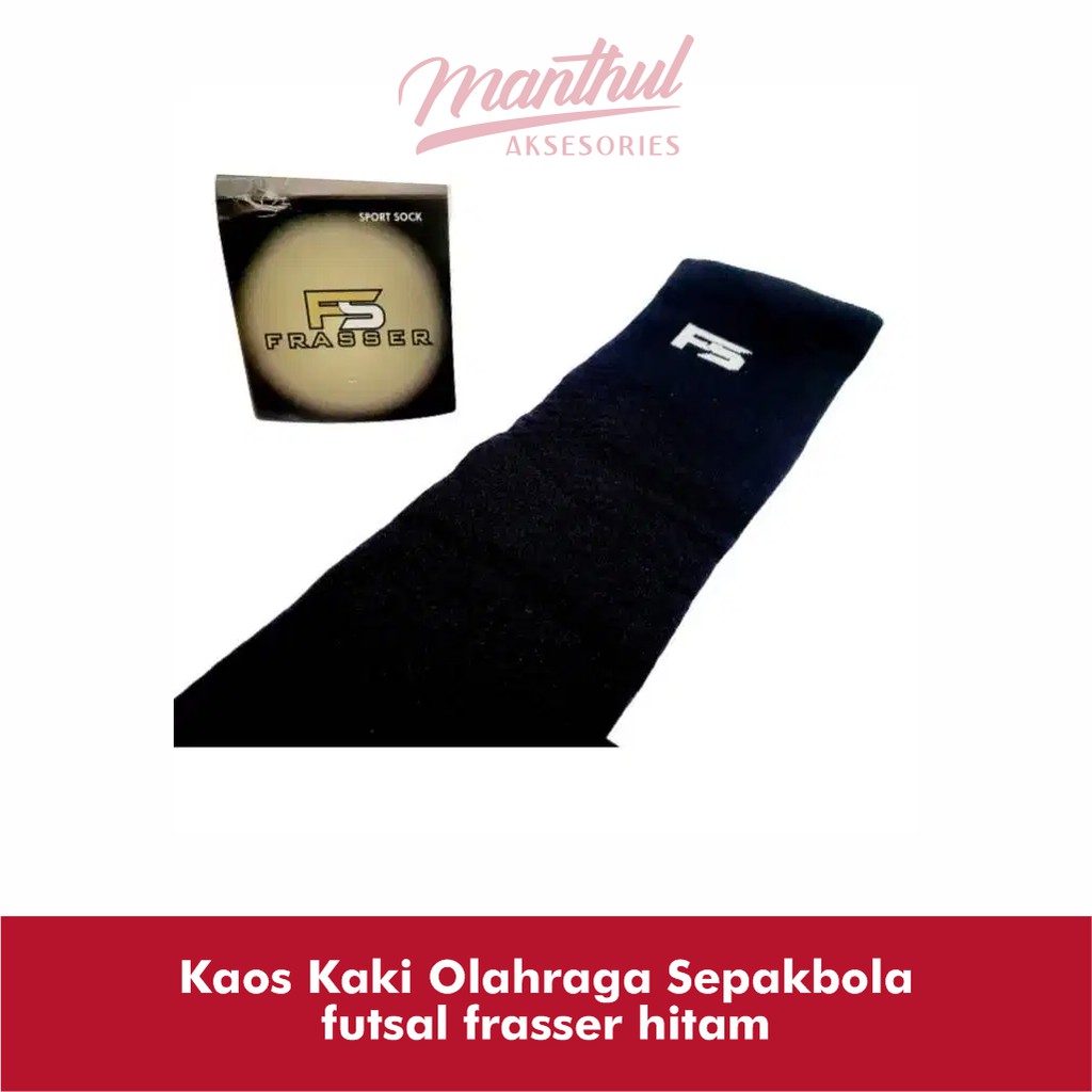 Kaos Kaki Olahraga Sepakbola futsal frasser hitam