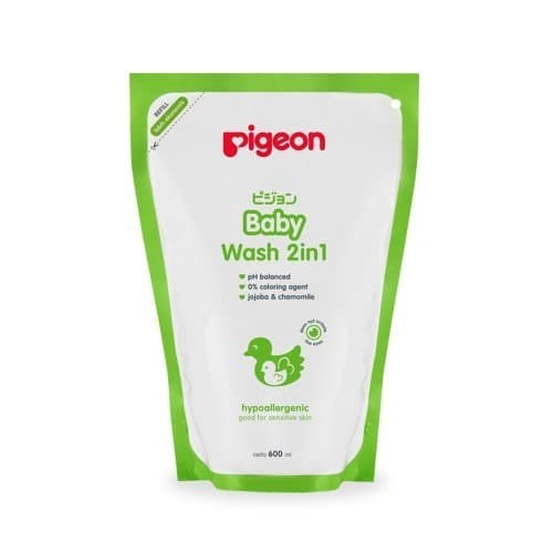 PIGEON BABY WASH 2in1 HAIR &amp; BODY JOJOBA CHAMOMILE 600ML