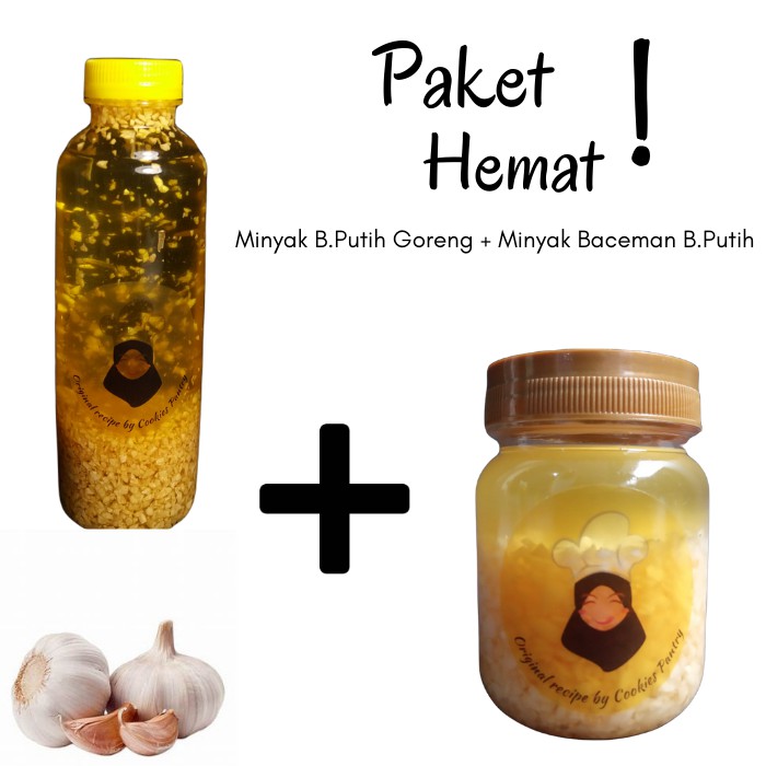 

Paket Hemat (Minyak Bawang Putih Goreng / Minyak Baceman Bawang Putih Cincang)
