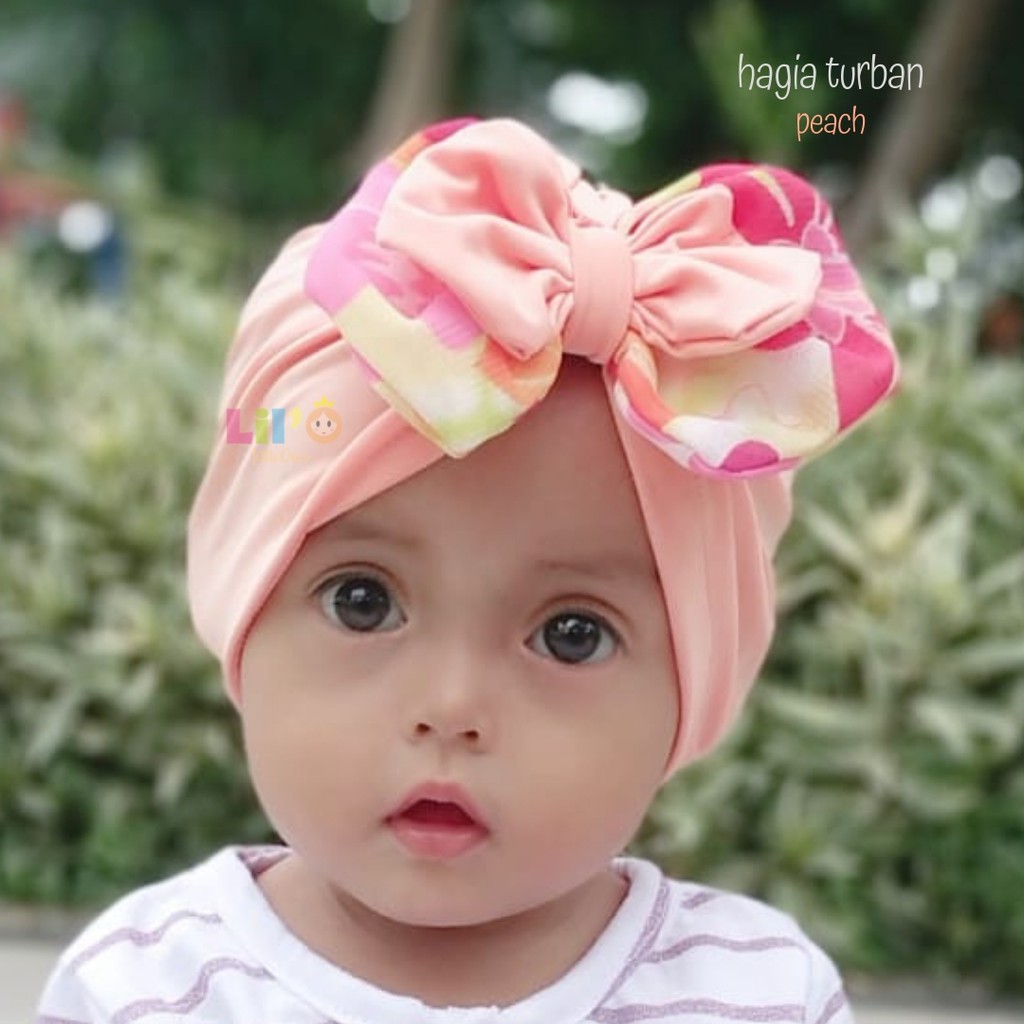 Lil'O Turban Series - Hagia Turban / Topi Anak Balita Cantik 0-2 Tahun