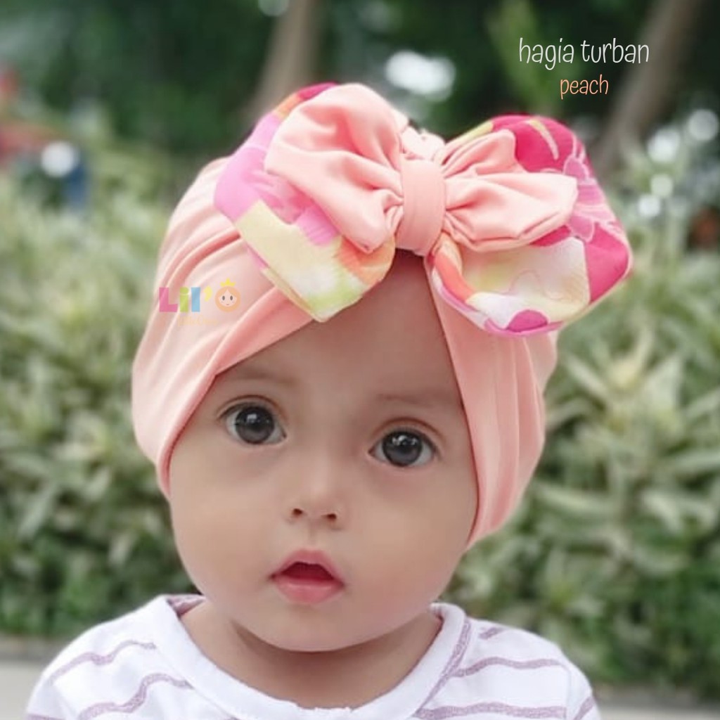 Lil'O Turban Series - Hagia Turban / Topi Anak Balita Cantik 0-2 Tahun