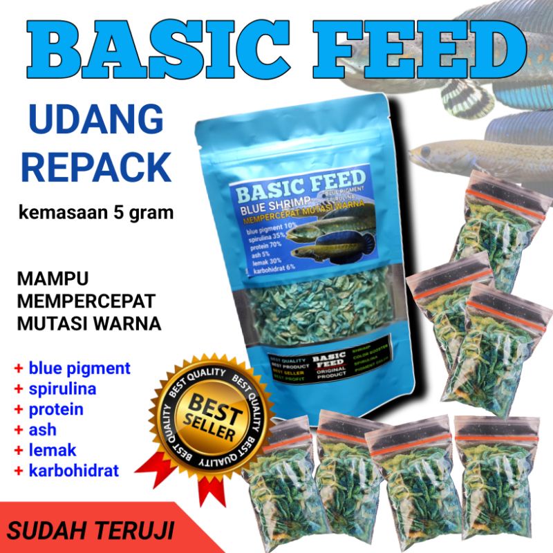 udang kering super blue 5gram | pakan ikan channa blue pulchra | makanan ikan channa blue pulchra ik
