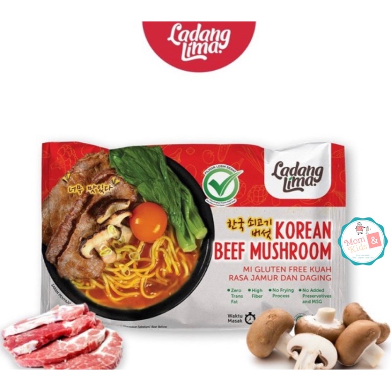 Ladang Lima Korean Noodle 94 gr Gluten Free | Mie Instant Sehat Halal