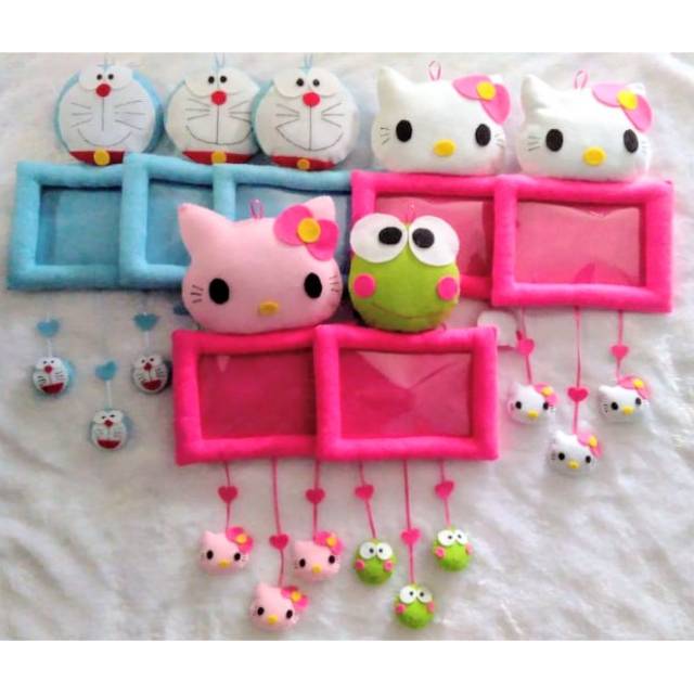 Hiasan Dinding Frame Boneka Karakter Flanel Hellokitty Doraemon Keropi Shopee Indonesia