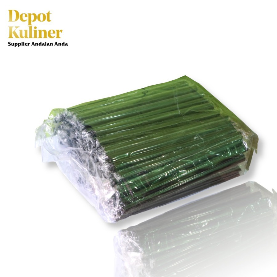 Pipet Sedotan Boba Hitam Steril Plastik
