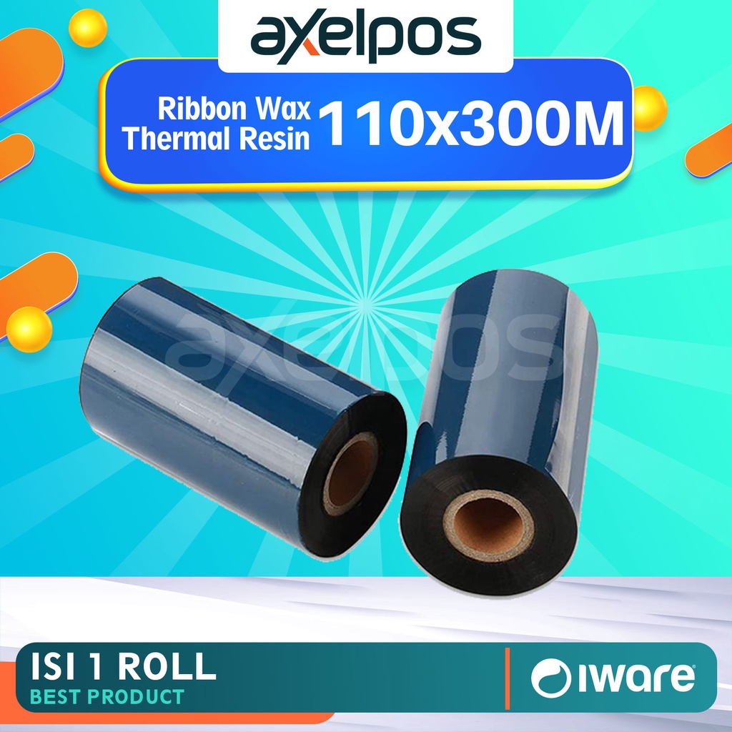 RIBBON THERMAL WAX RESIN 110x300M FACE OUT