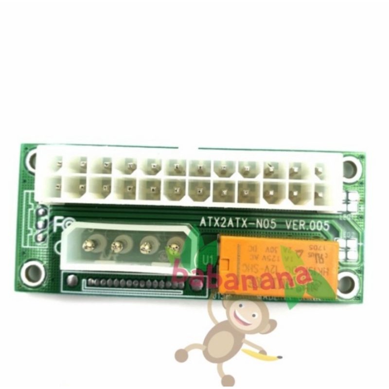 Dual power supply motherboard relay for mining double mobo multi psu