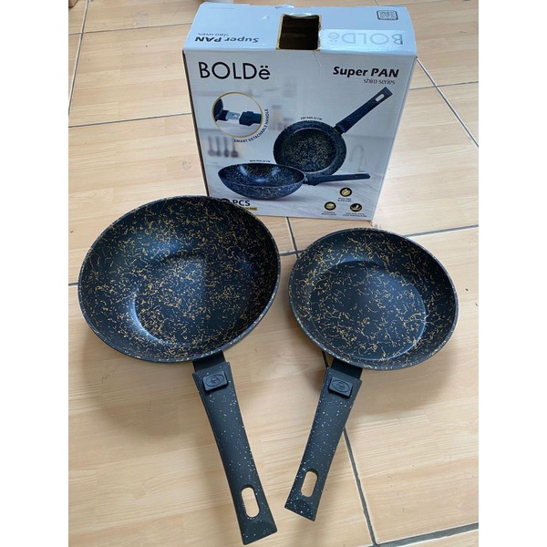 BOLDe Super Pan Shiro Set - Panci Cookware Set - Handle Bisa Dilepas