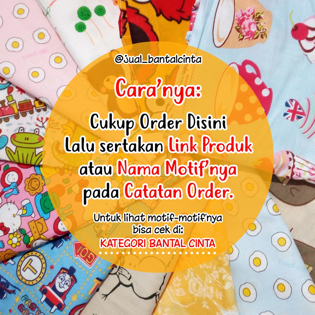 Order Sarung Bantal Cinta Saja Size 100x50cm Motif Lucu Cantik Dan