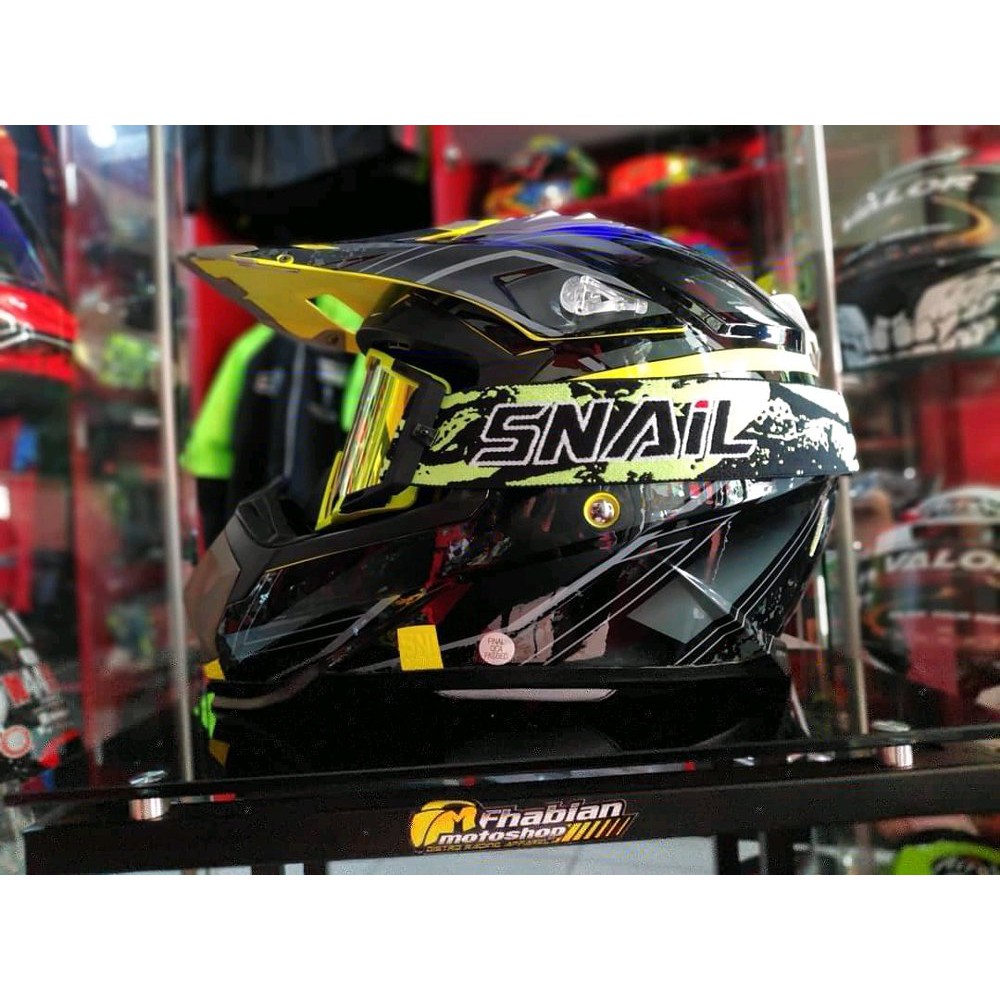 Helm Cross SNAIL Mx315 dan goggle snail  Terlaris