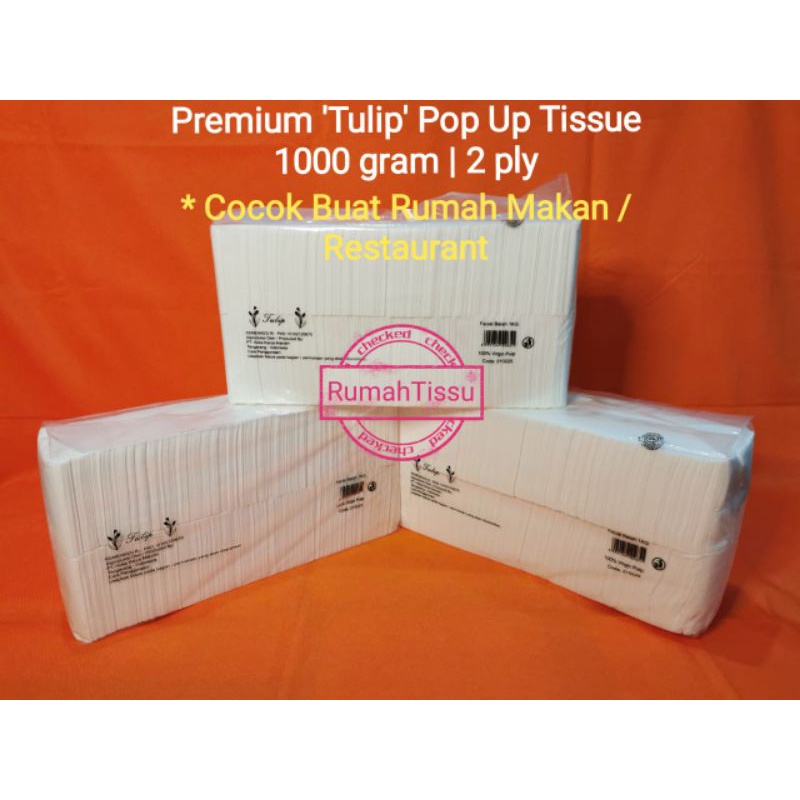 Tissue Facial Belah/Pop Up/Rumah Makan 2ply (1000g) 1 Kg Kiloan Tisu Wajah Murah-2