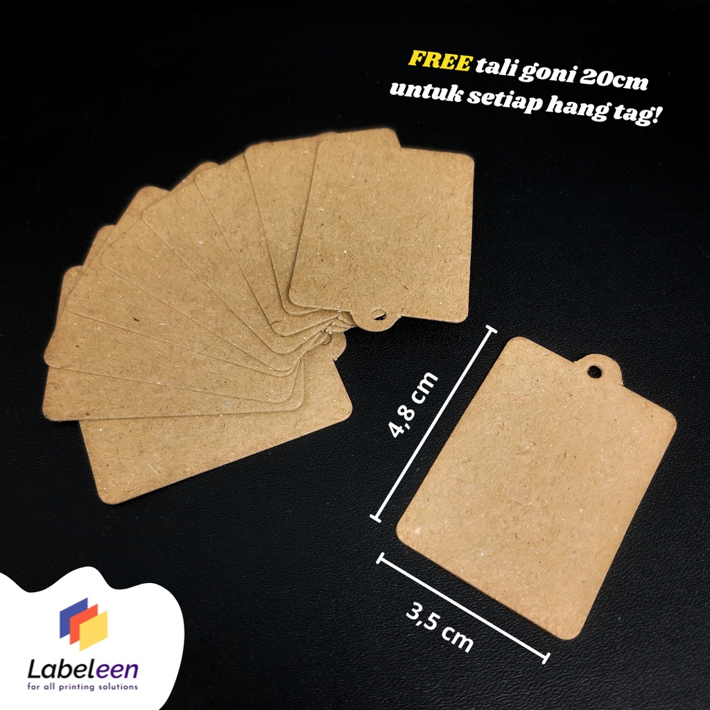 

Hang tag polos coklat/ brown craft/ Hang tag estetik | FREE tali goni